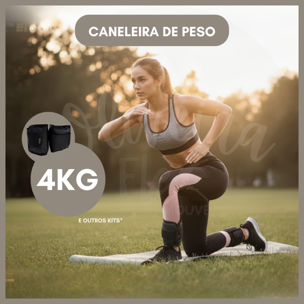 4Kg Par Caneleira Tornozeleira Com Peso Treino Exercício Crossfit Fitness Exercícios Musculação Top!