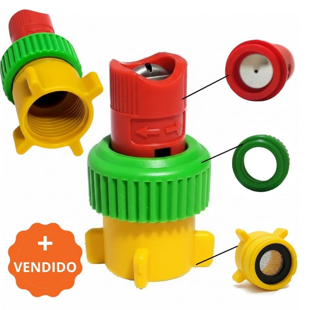 Bico Espuma La-1 JC Com Adaptador Ponta Em Inox Para Pulverizador Costal