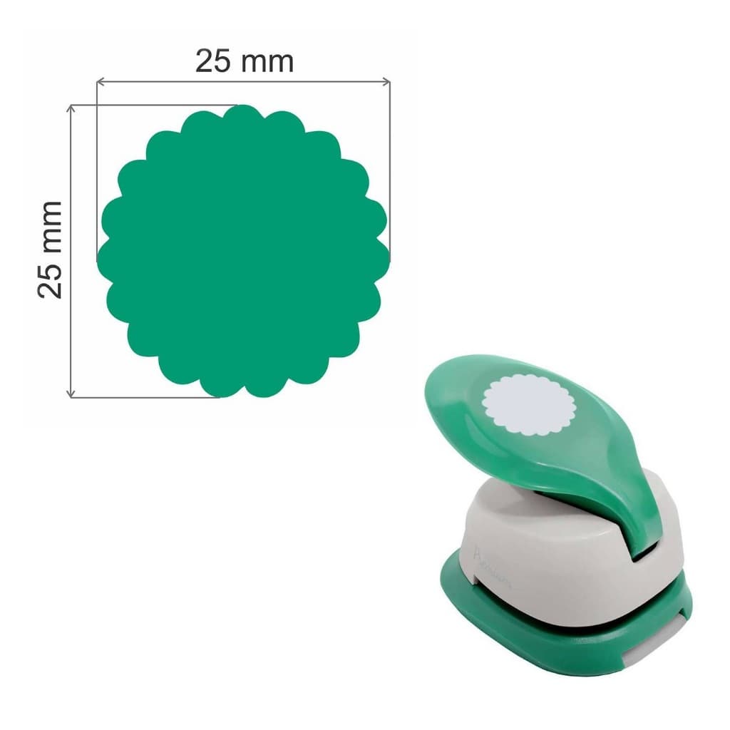 Furador Scrapbook Jumbo EVA e Papel Circulo Escalope 2,5cm Toke E Crie