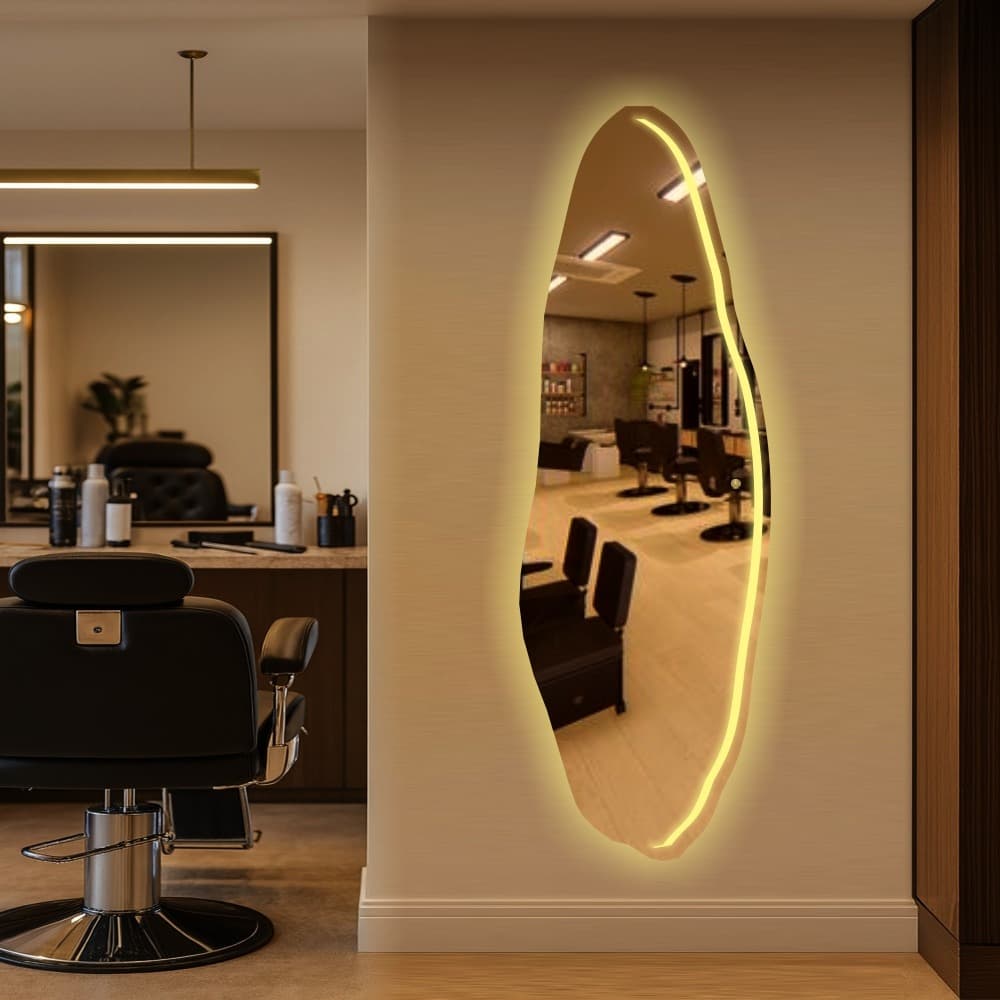Espelho Corpo Inteiro Led 170cm Polido Grande Quarto Luxo Bivolt Touch