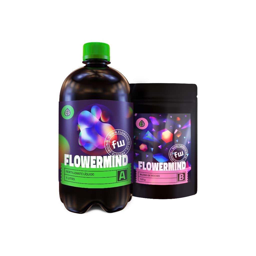 Kit Nutrição Fertilizante Organico Flowermind Cultivo Indoor Outdoor Grow