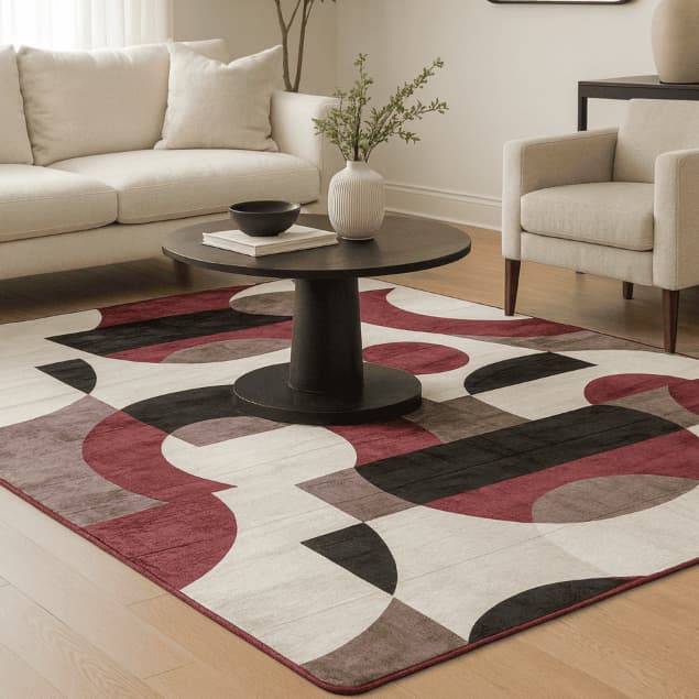 Tapete Flannel Grande Aveludado Geométrico Indiano Para Sala  2,0 X 2,4 Estampas Geométricas