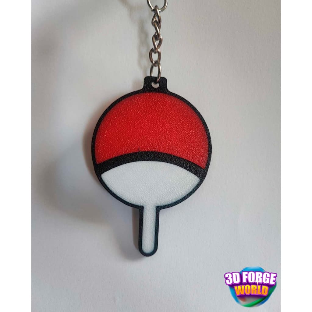 Chaveiro Naruto Clã Uchiha | Acessório Geek de Anime para Chaves e Mochilas