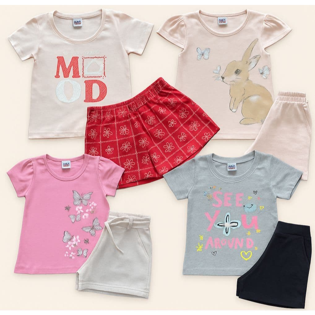 Conjunto Infantil Menina Kiko e Kika Tamanho 6