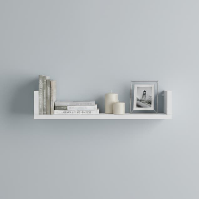 Prateleira MDF 60cm Livros Branco Sala Quarto Cozinha Escritório Organizador Flutuante Minimalista