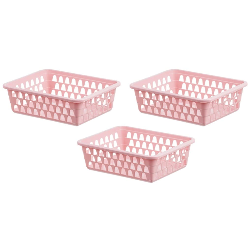 Kit 3 Cesto Organizador Médio Prático Casa Quarto Escritório 19x15x6 Lavanderia Make Bebê