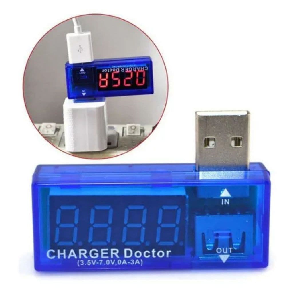 Medidor Tensão E Corrente Usb Voltímetro 3,5v À 7v / 0 À 3a