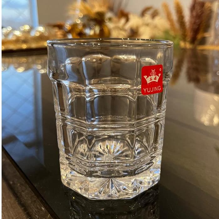 Jogo 6 Copos de Vidro Grosso Prisma 340ml - Copo para Whisky Água Caipirinha Licor Vodka e Presente