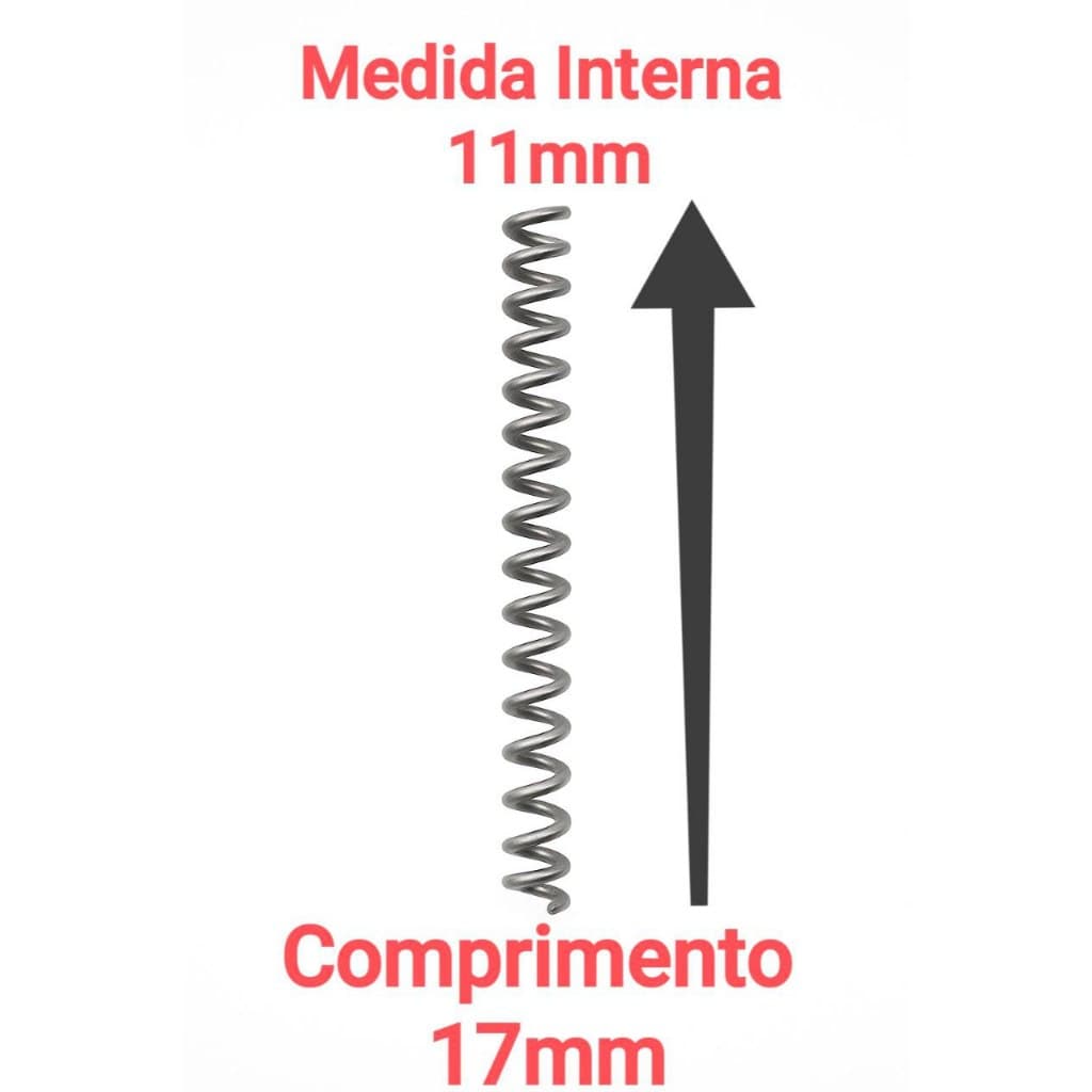 Kit 100 Molas de Aço Inox Duro para Encastor/Empate de Pesca Moreira Encastoadores