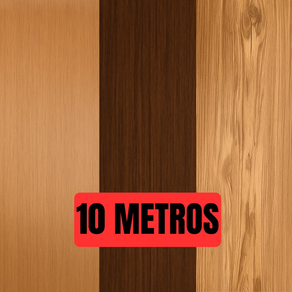 Papel de Parede Madeira Autocolante Madeira Escura Madeira Clara Adesivo 10 metros Sala Quarto Lavável