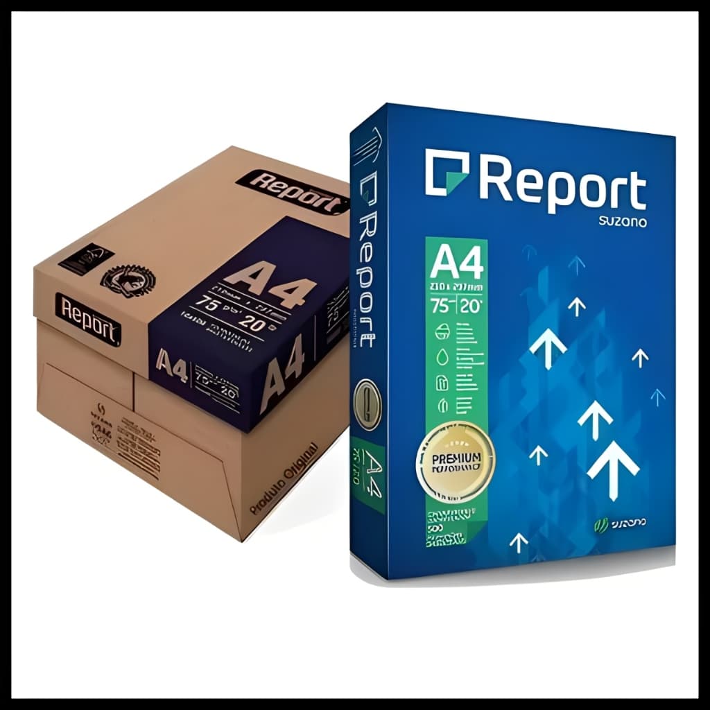 Papel Sulfite A4 75g Premium Report caixa com Vr 1500/2500 folhas cor branco