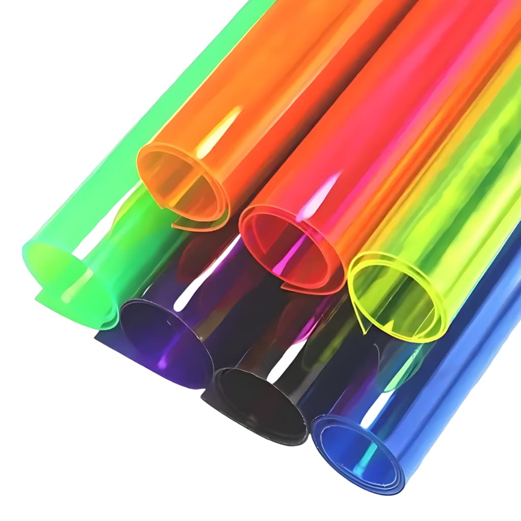 1 Metro Tecido Plástico Cristal Colorido Cor Neon 0,40 Bolsas Toalha De Mesa Artesanato Impermeável