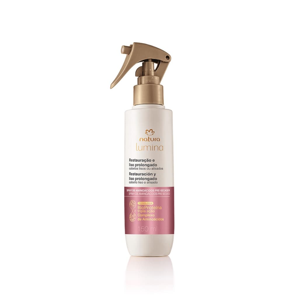 Spray de Aminoácidos Natura Lumina Pré-Secagem para Restauração e Liso Prolongado - 150 ml