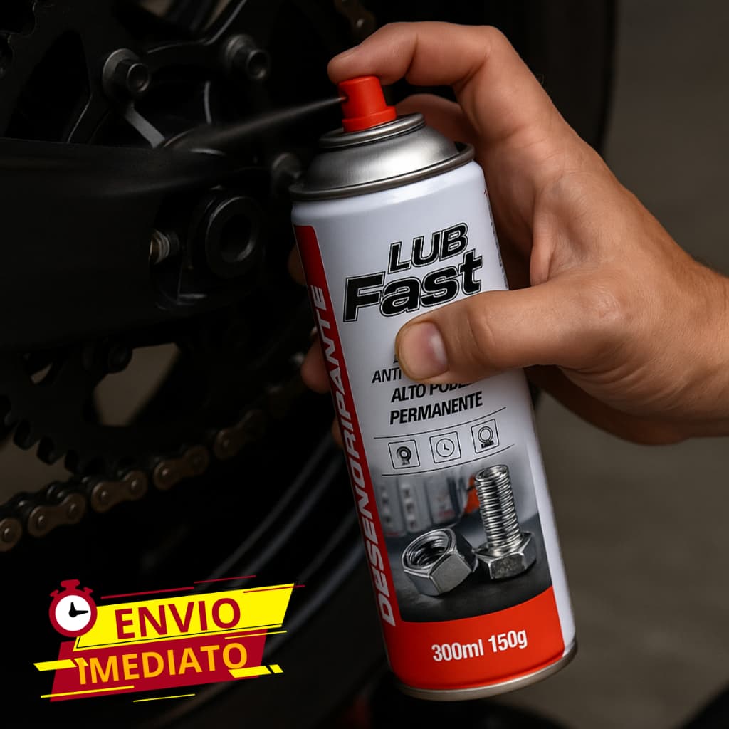 Desengripante Aerosol Lubrificante Spray Anticorrosivo Multiuso Lub Fast - 300ml