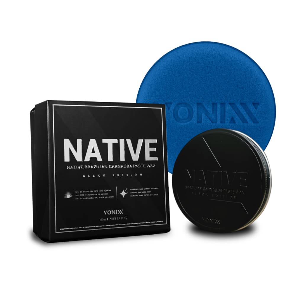 Cera Automotiva Carnauba Native Black Wax Vonixx 100ML - Cera Premium Alto Rendimento