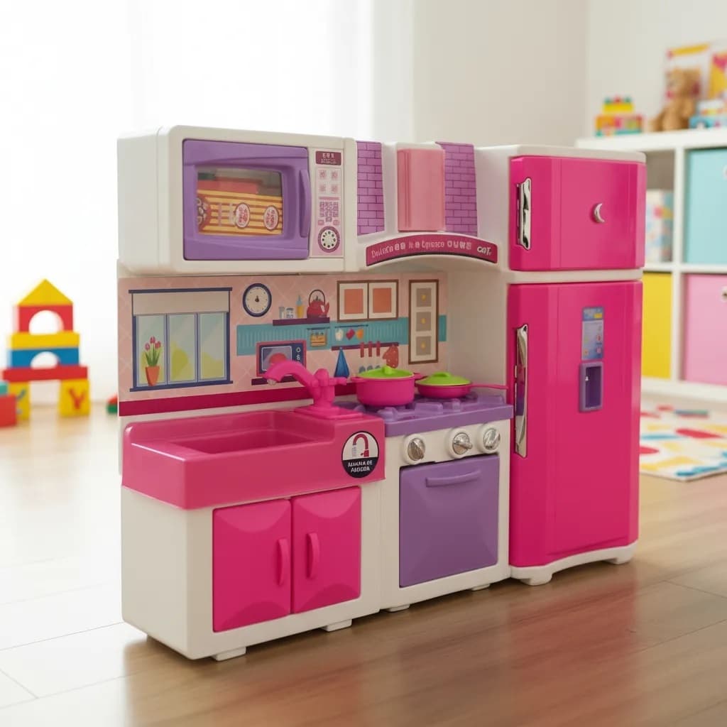 Cozinha Infantil Grande Maxi House Lua De Cristal Sai Água Som