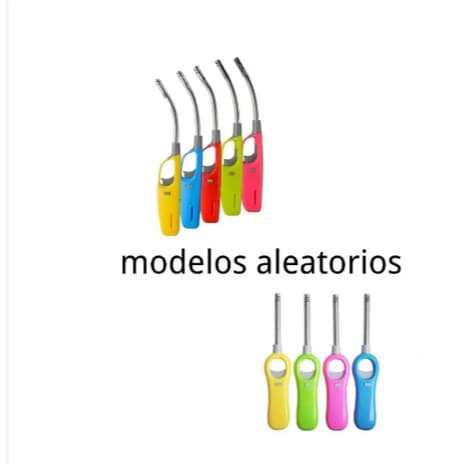 kit 3  peçaS Acendedor de fogão com haste flexível recarregável modelo aleatorio