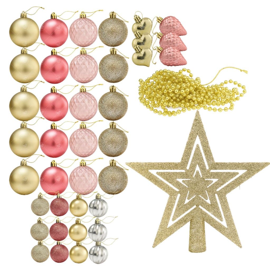 Kit Completo Enfeite Natalino Para Arvore De Natal 40 Peças
