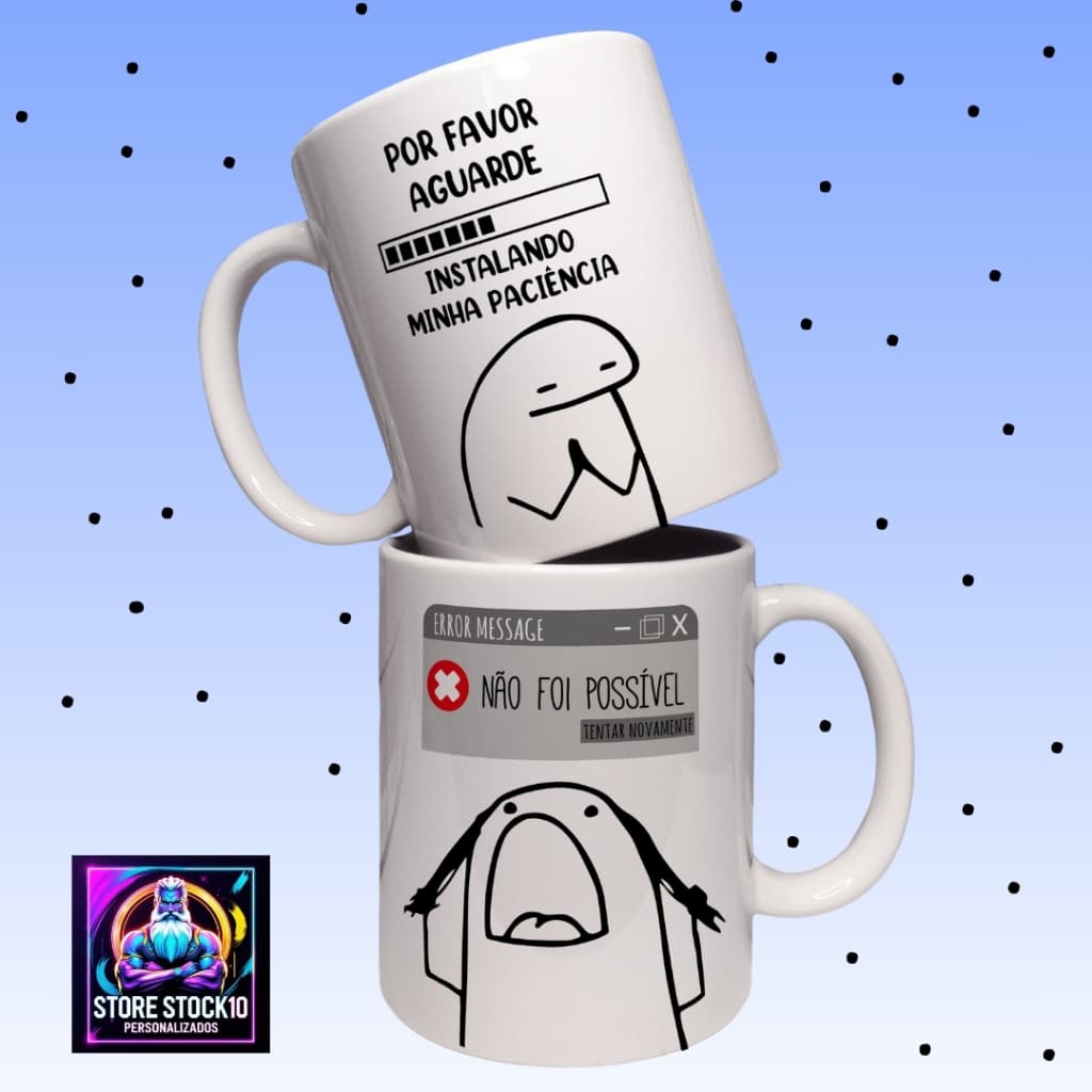 Caneca De Porcelana ou Polímero 325Ml Personalizada Frase Instalando Minha Paciêcia