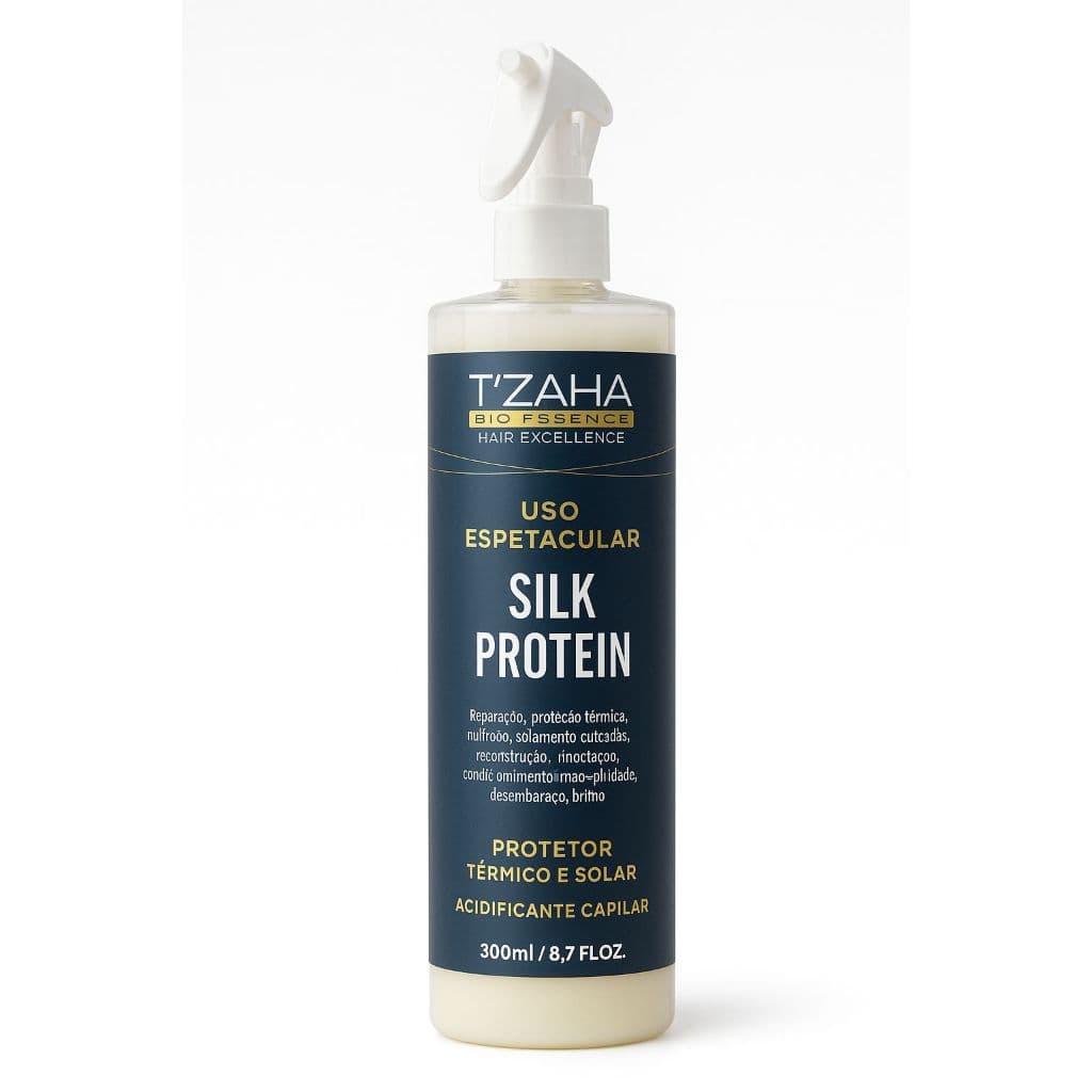 Creme de pentea sem enxague ,proteção termica e solar Uso Espetacular Silk Protein TZAHA