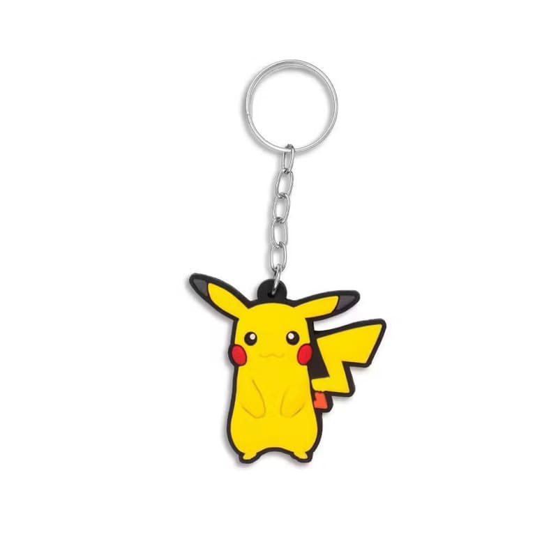 Kit 12 Unidades Chaveiro de Borracha Pikachu Pokemon