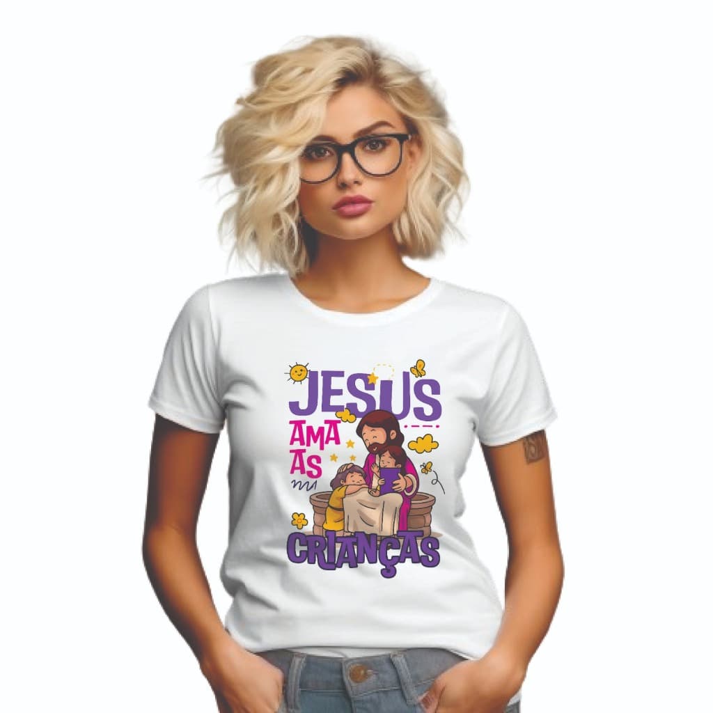 Camiseta culto das crianças, Ministério infantil Jesus aman as crianças