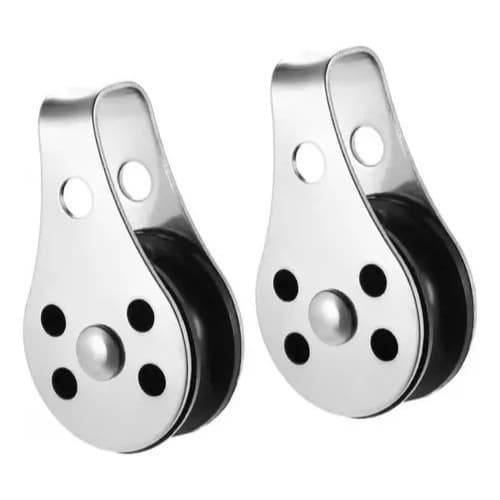 2 Pcs Moitão Polia Roldana Inox, Cabos 2 A 6mm 605 Nautico