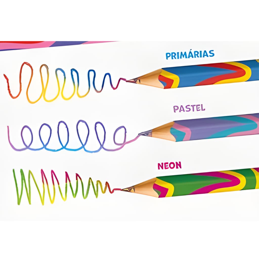 Kit Lápis de cor Fantasy Colours com 3 unidades Jumbo - Faber-Castell ORIGINAL - SEM BLISTER