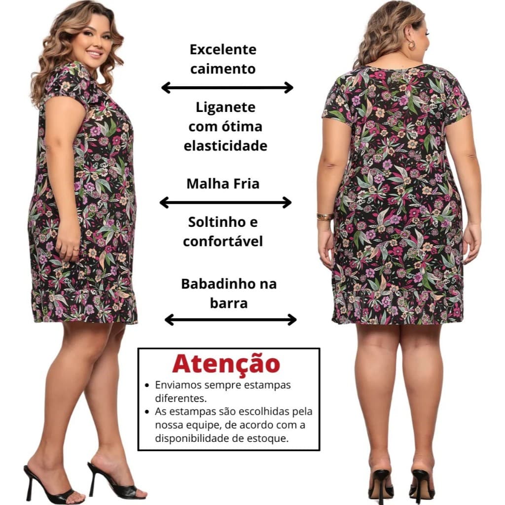 Vestidos Senhora Liganete Soltinho Leve Primavera Verão