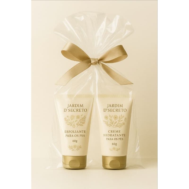 Kit Artesanal Jardim D’Secreto – Esfoliante + Creme Hidratante para os Pés 60g Cada | Spa em Casa