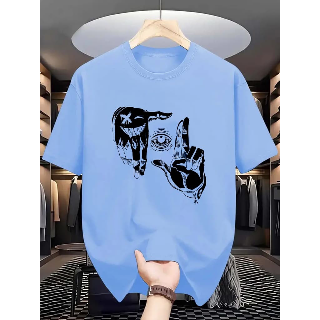 camiseta basica premium 100% algodão dia a dia treino trabalho olho mãos tendencia