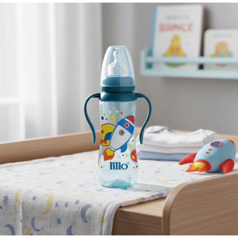 Mamadeira Lillo 240 Ml Com Alças (+ 6 Meses)