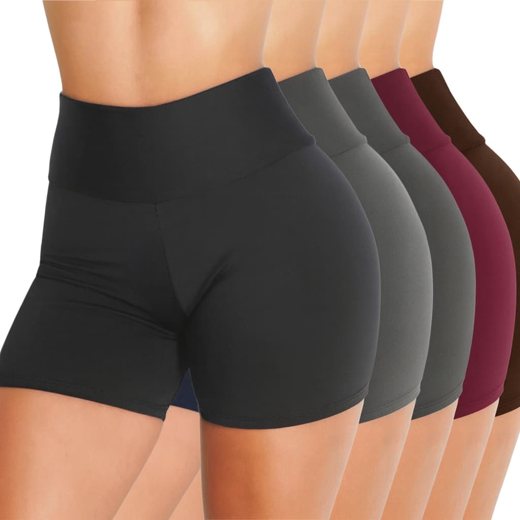 Kit 3 Shorts Academia Fitnes Legging Meia Coxa Suplex Feminino Reforçado Não fica Transparente