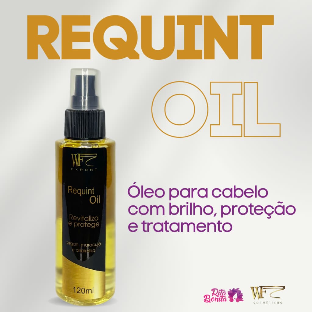 Óleo Finalizador Hidratante para cabelos ressecados com proteção contra calor 120ml WF Cosméticos