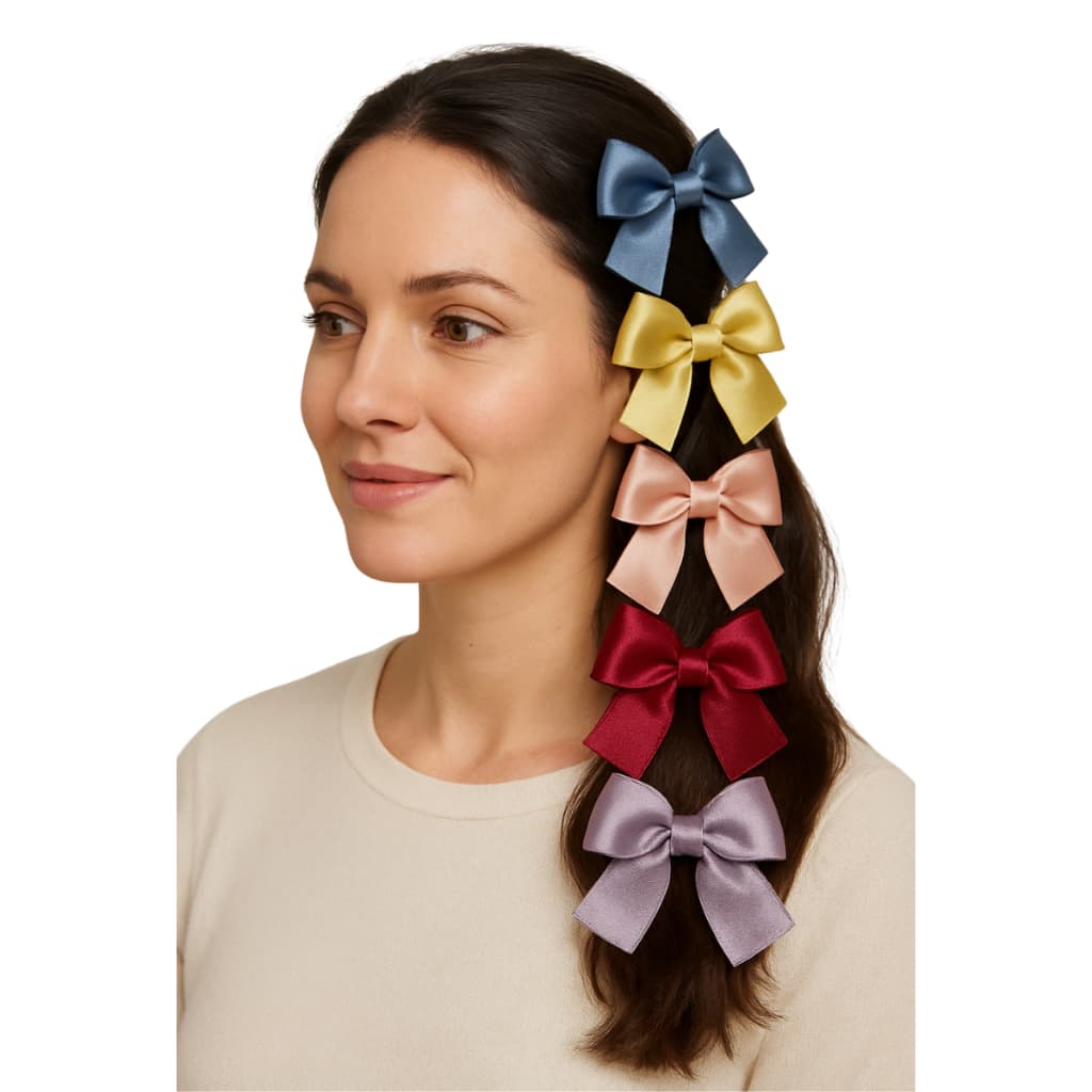 Laços para Cabelo de Cetim 6cm – Kit com 10 e 5 Unidades Sortidas