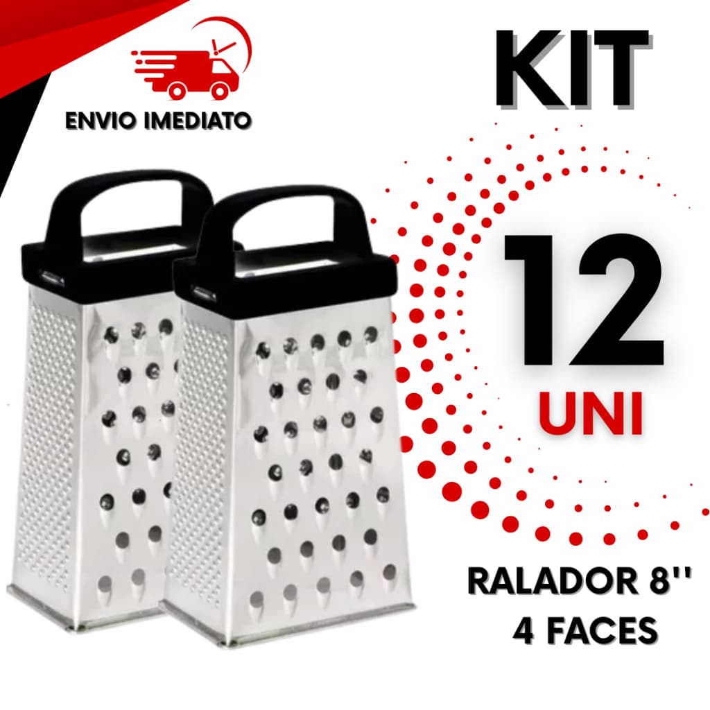 KIT 12 RALADOR DE LEGUMES 4 FACES PARA QUEIJOS, CASA, RESTAURANTE, COZINHA