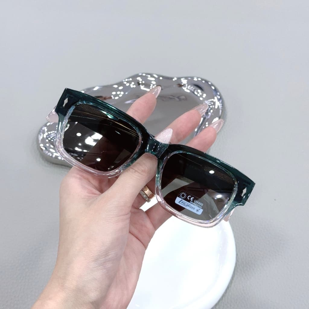 Óculos de sol unissex polarizado com proteção UV LINHA PREMIUM com charneiro dupla e agulha no hasteem design retrô