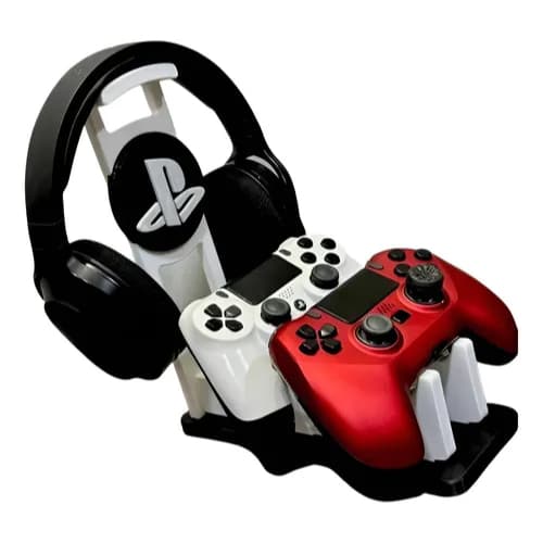 Suporte Para Headset + Suporte Duplo Joystick Ps5/xbox/pc