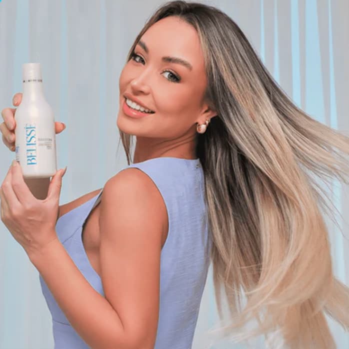 Shampoo Belletonn Belissè Efeito Liso 500ml Maior Duração Liso de Salão em Casa 500ml