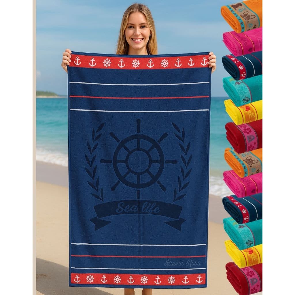 Toalha de Banho Beach Praia Piscina Banhão Gigante 78x150 cm Grossa Algodão Premium Bordada Macia