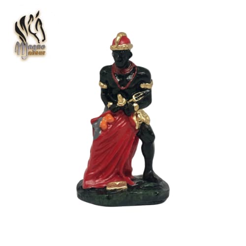 Estátua Estatueta Exu imagem de Orixá em Resina Decorativa Religiosa 10cm
