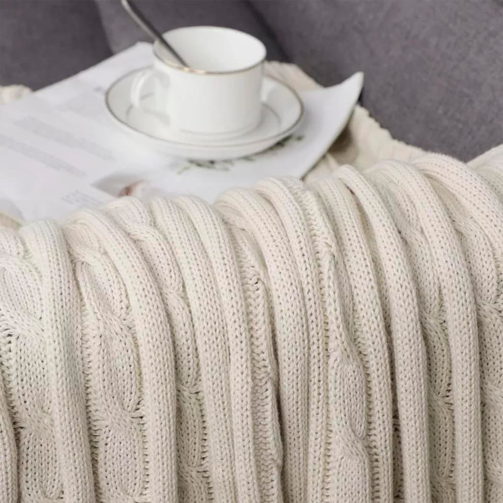 Manta Decorativa Tricot Premium para Sofá Aconchegante Várias Cores 200X90 Home