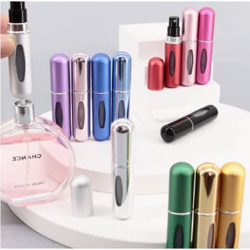KIT 12 Pcs Porta Perfume Recarregavel Portatil Spray 5ml-Conveniente, leve com você