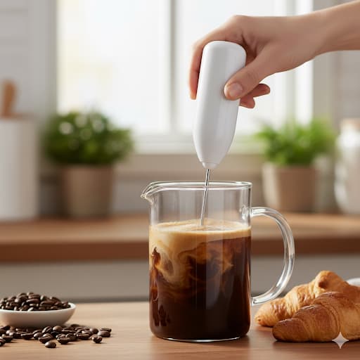 Mini Misturador Batedor Mixer Elétrico Para Claras de Ovos Leite Café