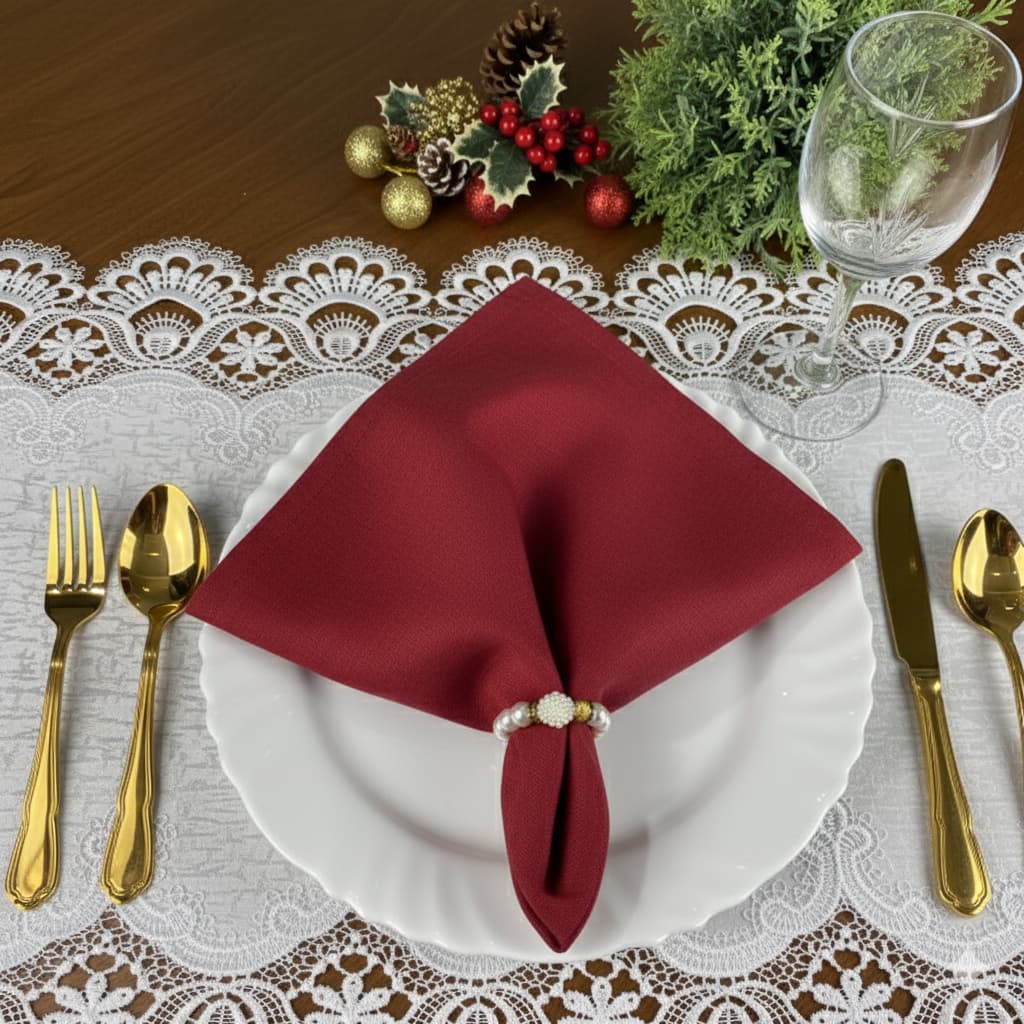 Kit 4 Guardanapos Buffet Decoração Festa Mesa Posta Tecido OXFORD 35x35 cm