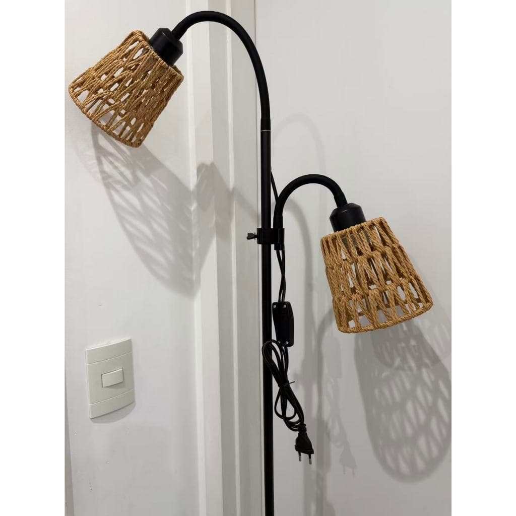 Luminária De Chão metal+corda Personalidade Lâmpadas De Piso Ajustáveis Verticais Lâmpada De Leitura LK-649