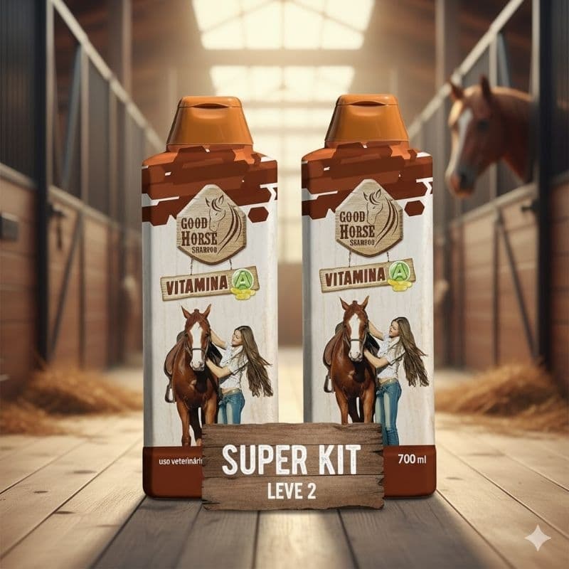 Kit Com 2 Shampoo Procanine Good Horse Com Vitamina A 700 Ml PRODUTO VETERINÁRIO