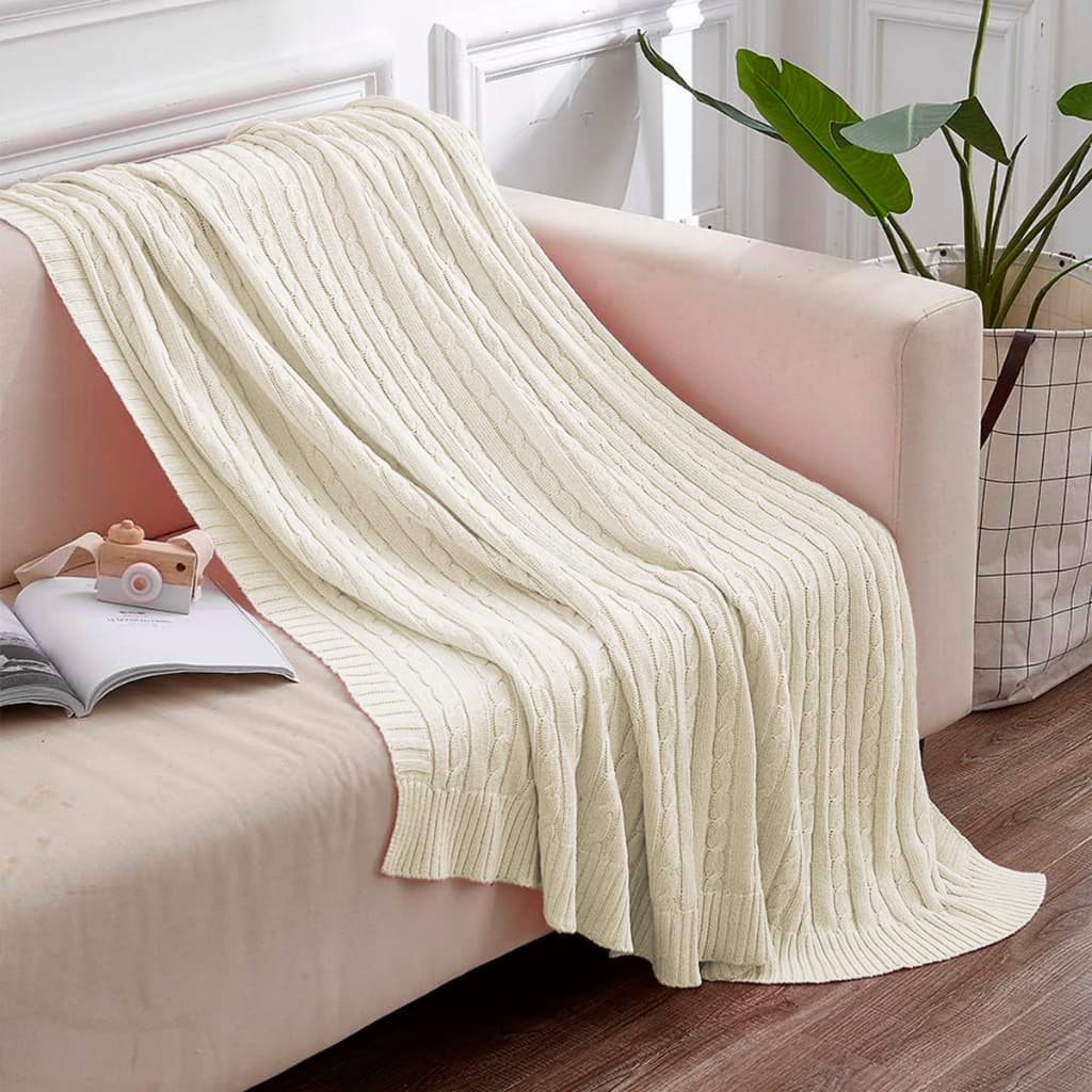 Manta Decorativa Tricot Premium para Sofá Aconchegante Várias Cores 150X90 Home