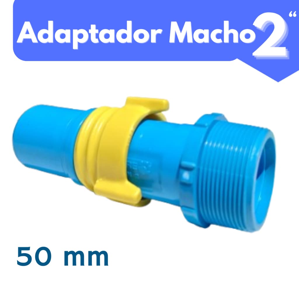 Adaptador Macho 2” PVC Peça de irrigação para lavoras engate rápido ER Marca Tigre Ponta com Rosca