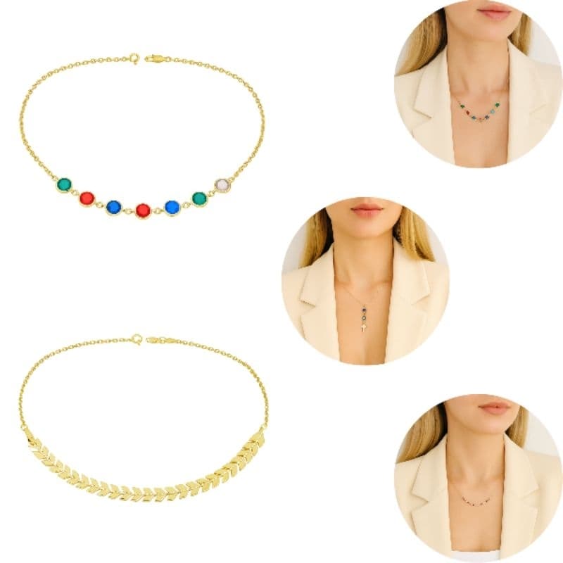 Kit 10 Chockers / Colares Folheado A Ouro! Otima Qualidade!